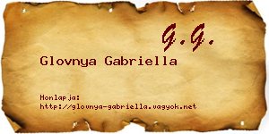 Glovnya Gabriella névjegykártya